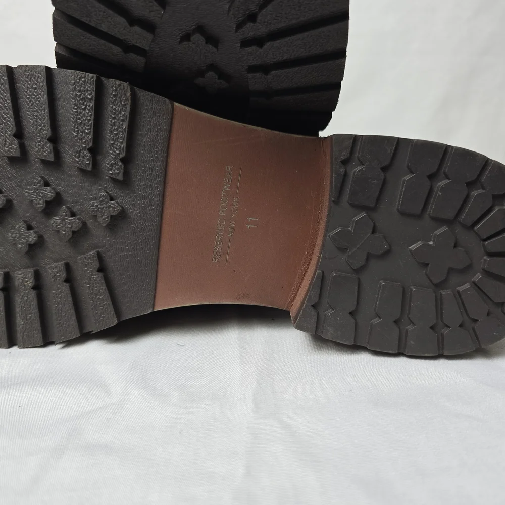 DAILY DEAL!!! Reserved Footware New York. Elegant Dark Brown Leather Ankle Boots - Picture 5 of 6